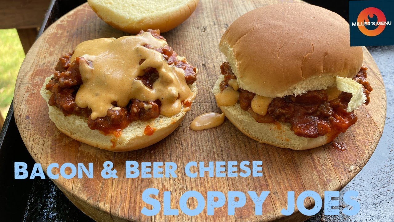 Bacon & Beer Cheese Sloppy Joes on the Blackstone Griddle YouTube
