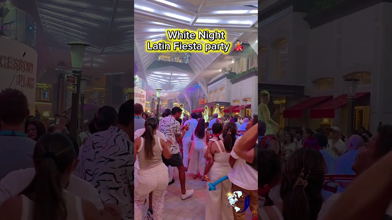 Latin night - All White party on Royal Caribbean #cruise #wonderoftheseas