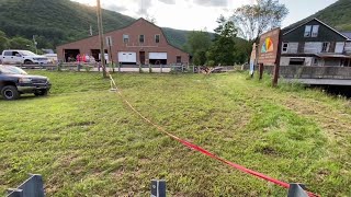 Flood damages roads and buildings in Lycoming County