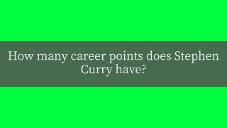 How many career points does Stephen Curry have?