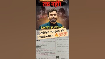 तुम्हारा वक्त कमज़ोर है रक्त नहीं!! Aditya Ranjan Sir Motivation#adityaranjantalks​ #trending#shorts