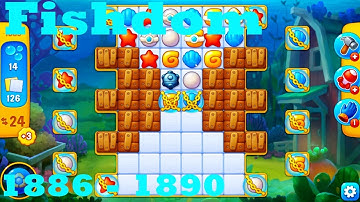 Fishdom Level 1886 - 1890 HD Walkthrough | 3 - match game | gameplay | android | ios | pc | app