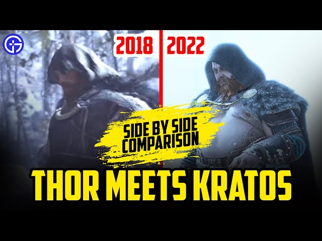 Thor Intro Scene (Side-By-Side Comparison) God Of War + God Of War Ragnarok  2018-2022 