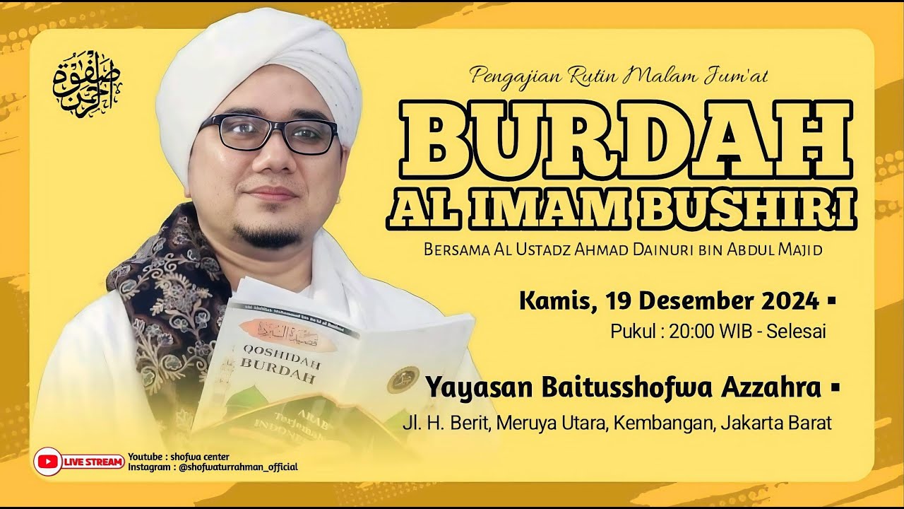 🔴TA'LIM RUTIN MALAM JUM'AT | MAJELIS SHOFWATURRAHMAN