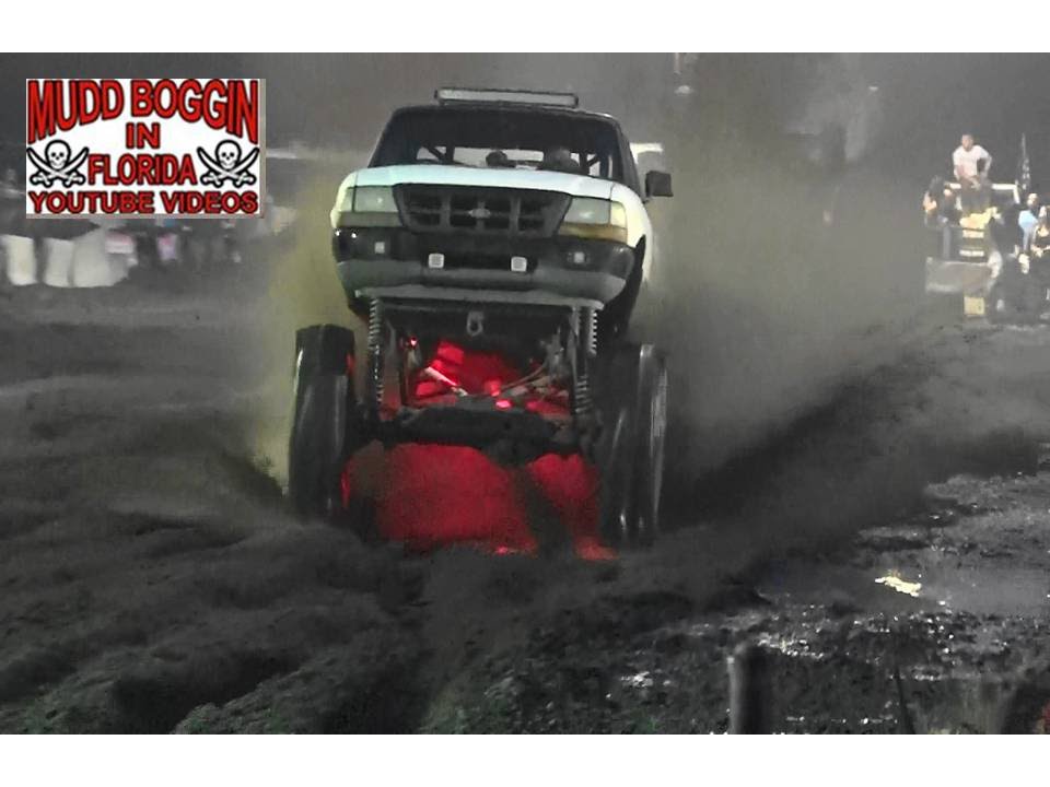 mud racing cars 8 Ball Mega Truck Ranger...Big Blocks That Rip Down the 200' Drags
