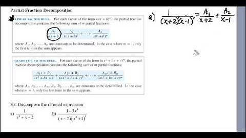 Introduction to Partial Fraction Decomposition
