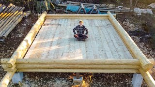 Building Log Cabin Floor Construction | One Man in an Off Grid Bush | EP 7