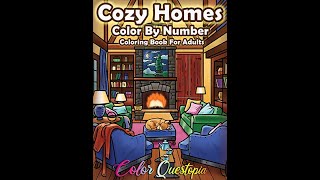 Cozy Homes Color By Number Coloring Book - Color Questopia Flip Through screenshot 5