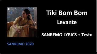 Miniatura del video "12° Tiki Bom Bom – Levante (OFFICIAL SANREMO LYRICS + Testo)"