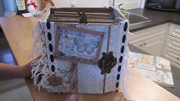 (francais) Scrapbooking : Album-Boite "Atelier" de Stamperia | Presentation-inspiration .