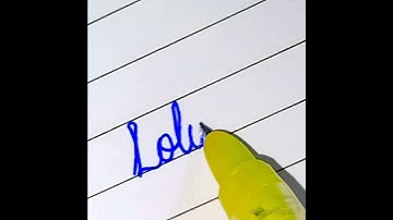 How to write "Lotus" Flower Name in English cursive handwriting /#shorts