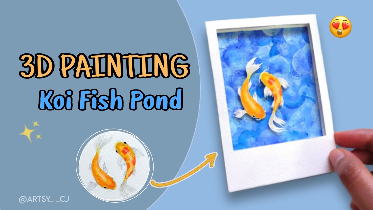 Amazing 3D Art Idea - Koi Fish Pond 🐠 | Textured Art | Easy Tutorial ...