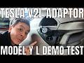 Tesla Outlet Adapter V2L Review and Demo for Model Y L in Australia
