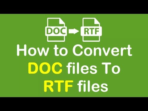 How to convert multiple Doc files to RTF files?