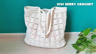 Amazing DIY Crochet Bag | Crochet Tote Bag | How to Crochet a Bag Step by Step | ViVi Berry Crochet
