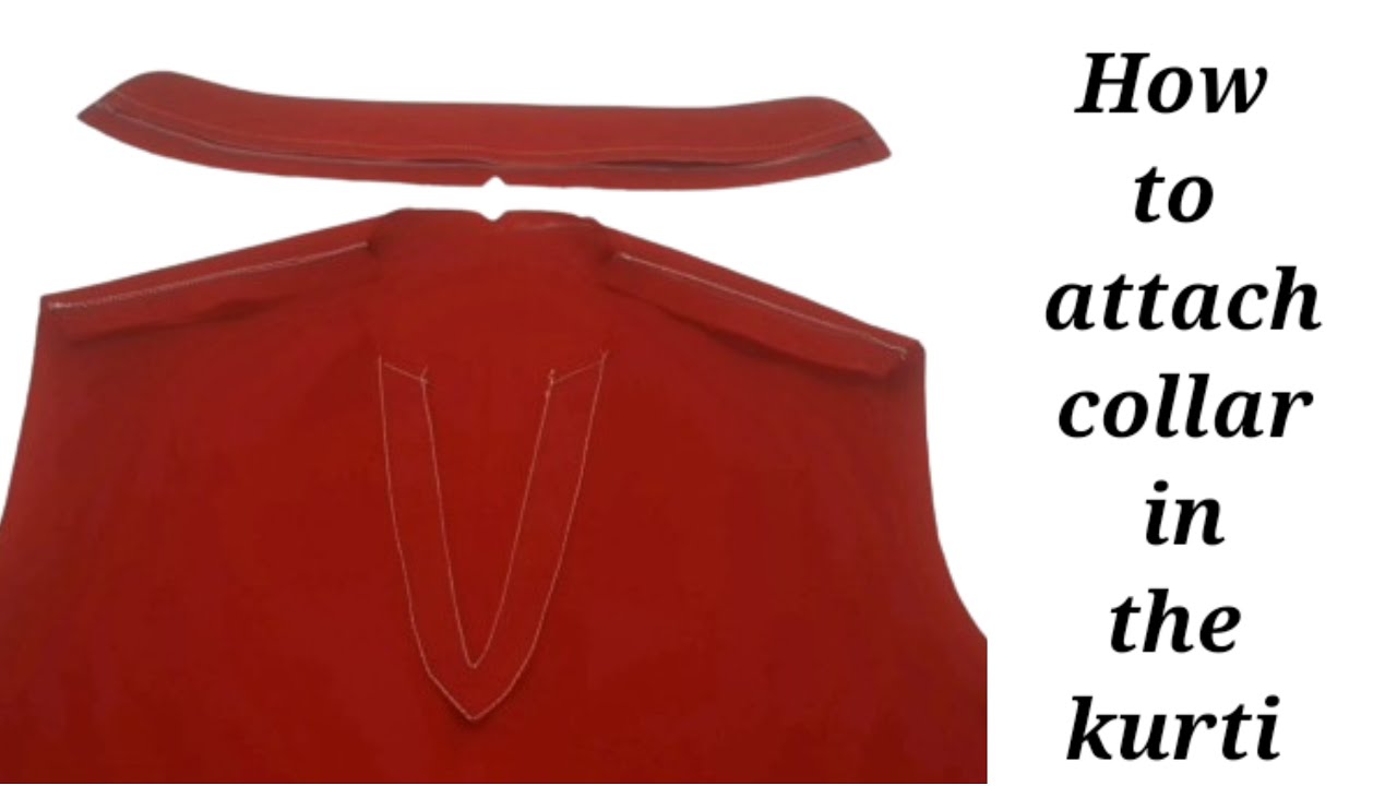 How to attach collar in the kurti - YouTube