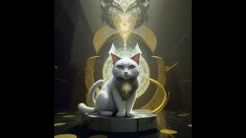 Jupiter Gas Giant the Biggest Planet Space Station Anthropomorphic cat surrounded by fractals