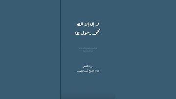 تلاوة هادئة جميلة لسورة القصص | القارئ أحمد النفيس | #قرآن #القرآن_الكريم