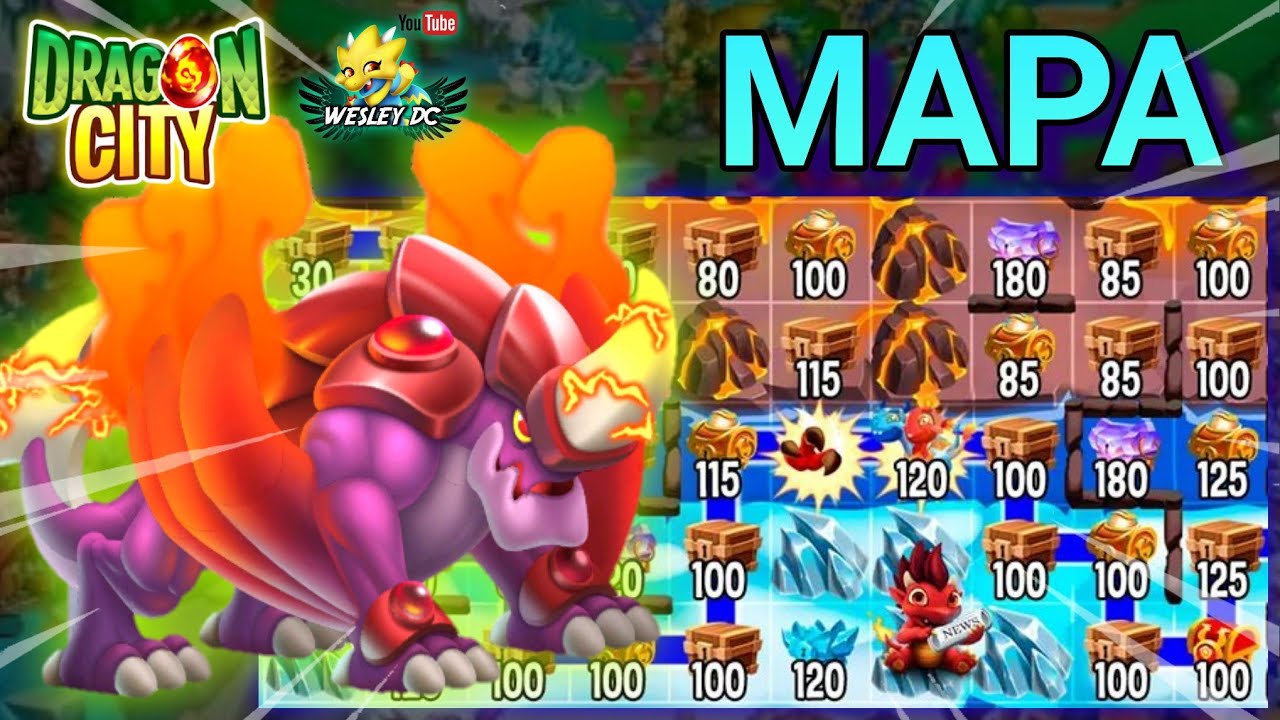 Melhor Caminho Para a Ilha de Fogo e Gelo (MAPA) - Dragon City