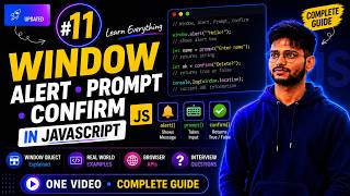 JavaScript Window Object Explained | alert(), prompt(), confirm() | Complete Guide