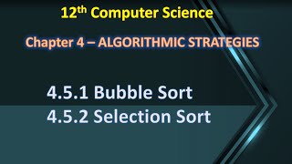 Std 12 Computer Science | Chapter 4 | Algorithmic Strategies | 4.5.1 & 4.5.2 | #TNSCERT