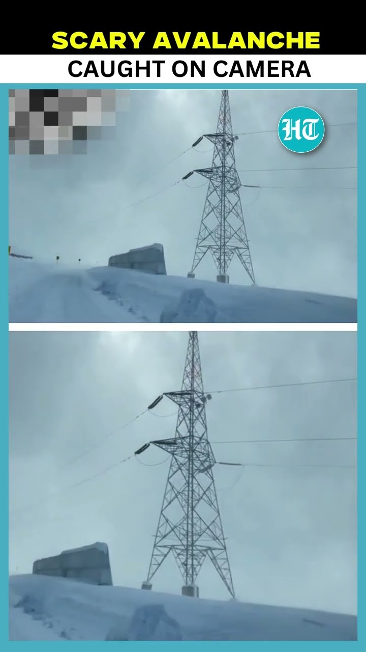 On Cam: Scary Avalanche Strikes Jammu \u0026 Kashmir’s Sonmarg | #Shorts