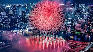 東京のど真ん中で花火2000発！ 大江戸花火2020 - Amazing Fireworks Display in the middle of Tokyo -