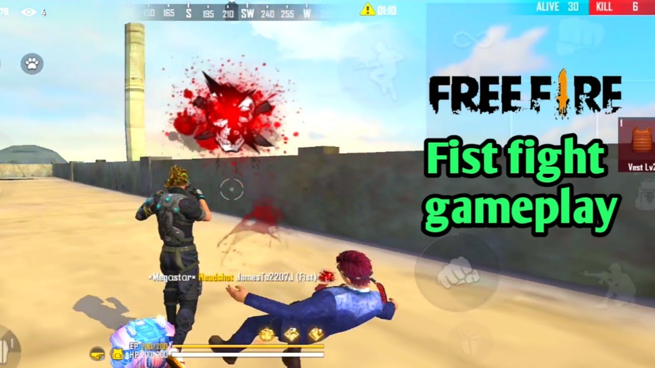 FREE FIRE FIST FIGHT GAMEPLAY | FACTORY FIST FIGHT CHALLENGE