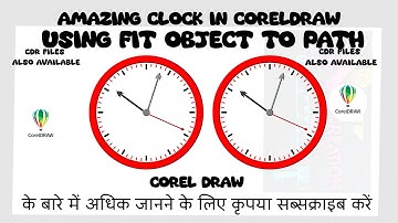 Amazing Clock In Corel Draw Using Fit Object to Path || Corel Draw Tuturials