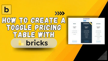 How to Create a Toggle Pricing Table with Bricks Builder