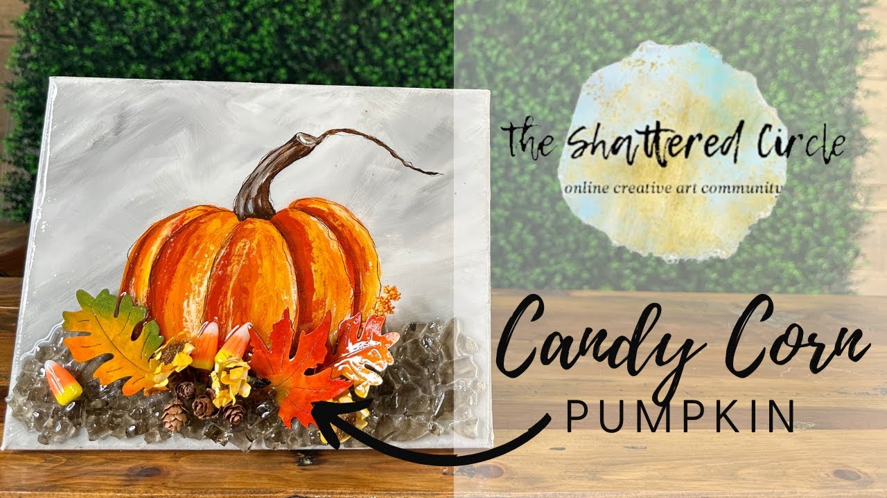 Candy Corn Pumpkin (Beginner Glass & Resin Art Tutorial)