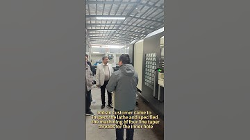 Pipe threading cnc lathe QK1333 machining four line taper thread.#lathemachine #heavydutylathe