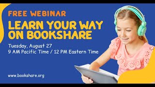 [Webinar] Learn your way on Bookshare this back to school