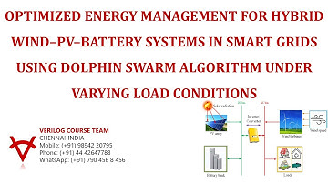 ENERGY MANAGEMENT-HYBRID WIND–PV–BATTERY-SMART GRIDS-DOLPHIN SWARM ALGORITHM-VARYING LOAD CONDITIONS