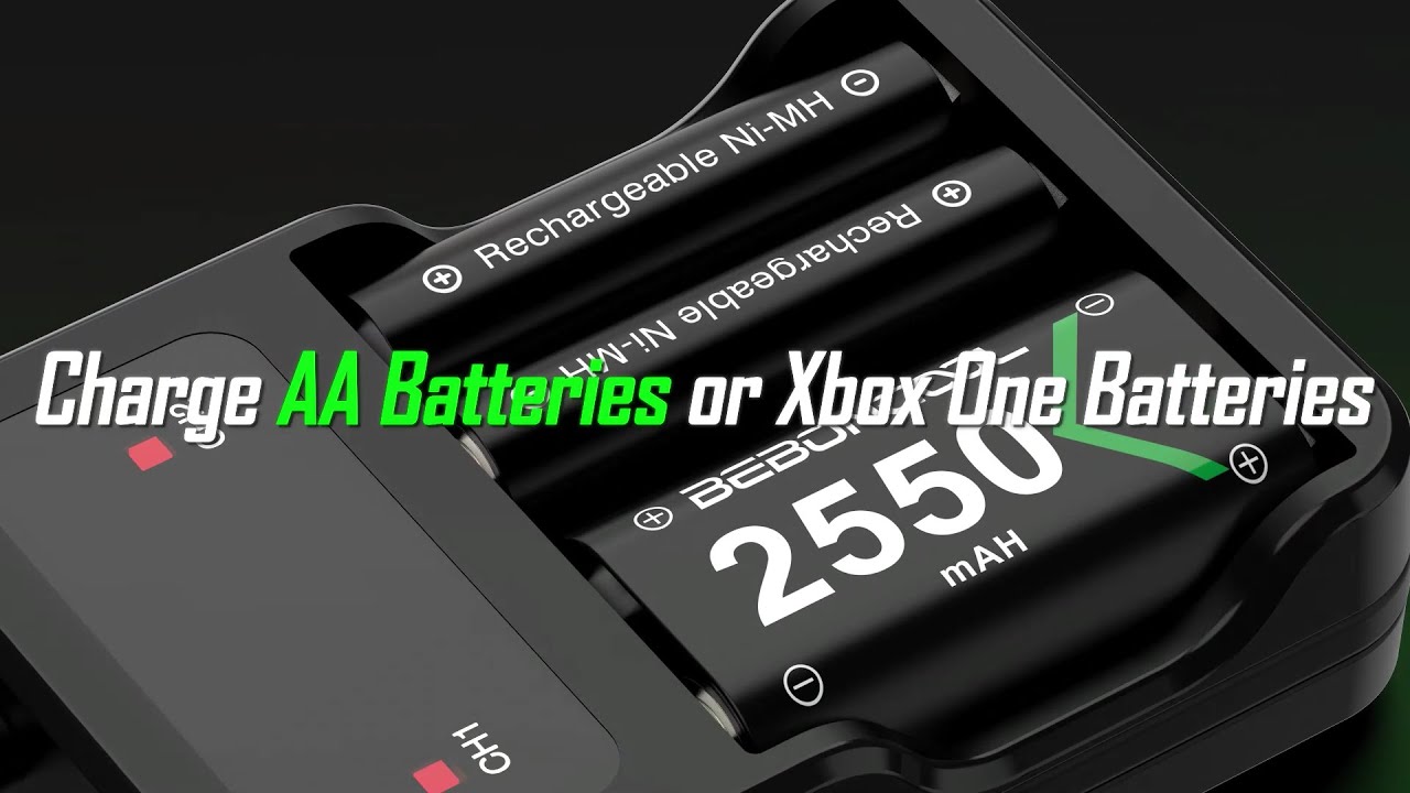 BEBONCOOL Xbox Rechargeable Battery Pack Q08 2*2550 mAh YouTube