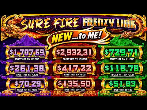 SURE FIRE FRENZY LINK Slot! LIVE PLAY and BONUS in NEW TO ME Slot at the PALMS CASINO in LAS VEGAS!