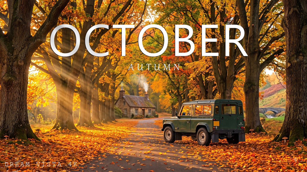 October 4K 🍁 A Journey Through Fall Foliage | Crimson Forests