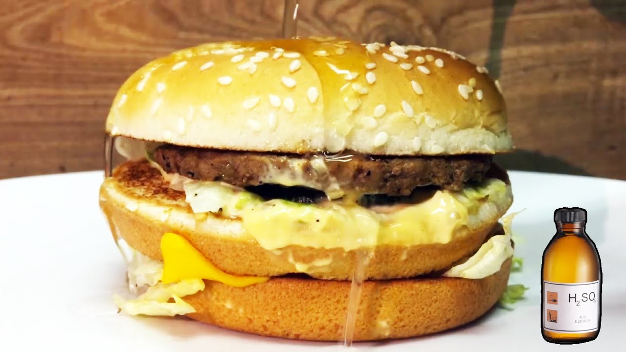 ЧТО БУДЕТ ЕСЛИ ВЫЛИТЬ СЕРНУЮ КИСЛОТУ НА BIG MAC - YouTube
