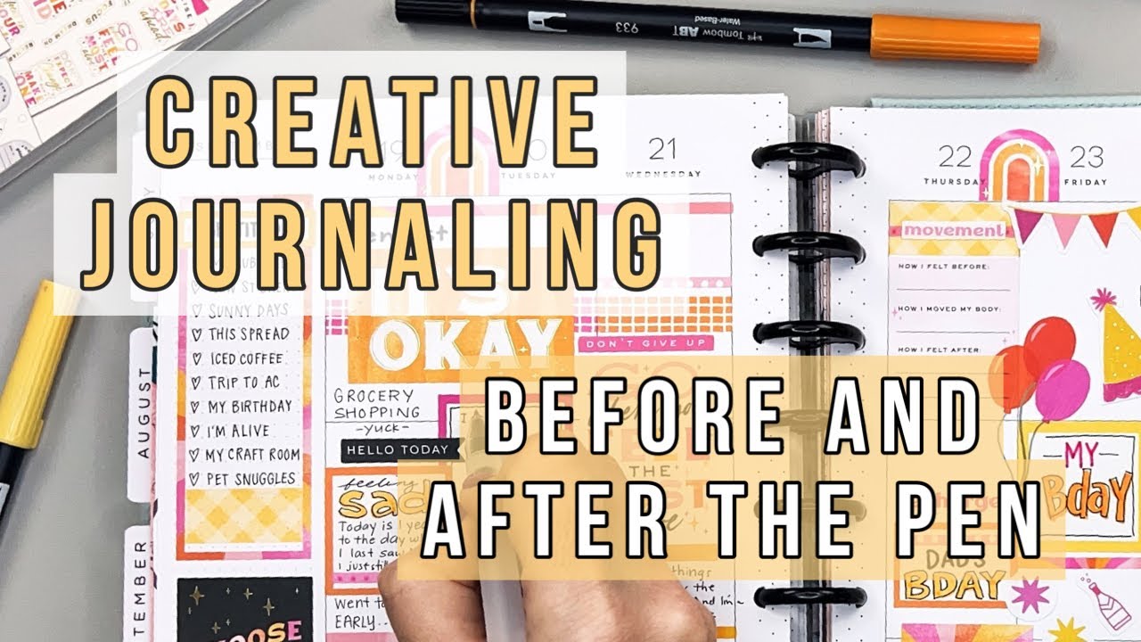 Plan With Me Before AND After the Pen! My Birthday Spread + Chat - Happy Planner Creative Journal