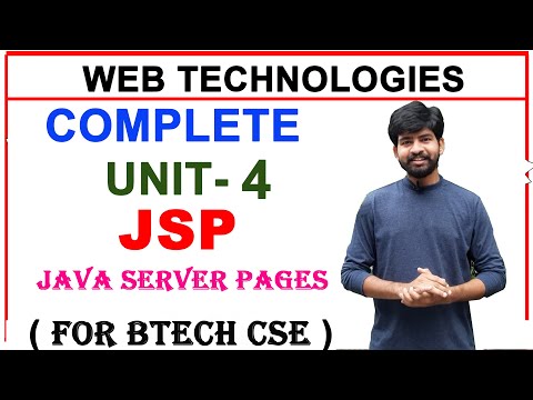 java server page unit 4 in web technologies || complete unit 4 JSP for  btech cse || JSP