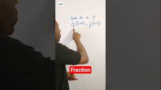Solving Equation containing Fraction #fraction #equation #gpadlearnmaths #stem #maths