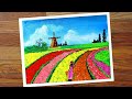 Tulip Garden  painting | flower painting Sandhya&#39;s art