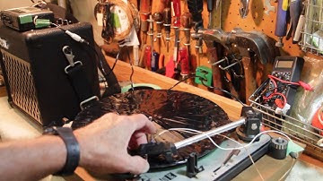 Cassette head turntable hack experiment with VHS tape