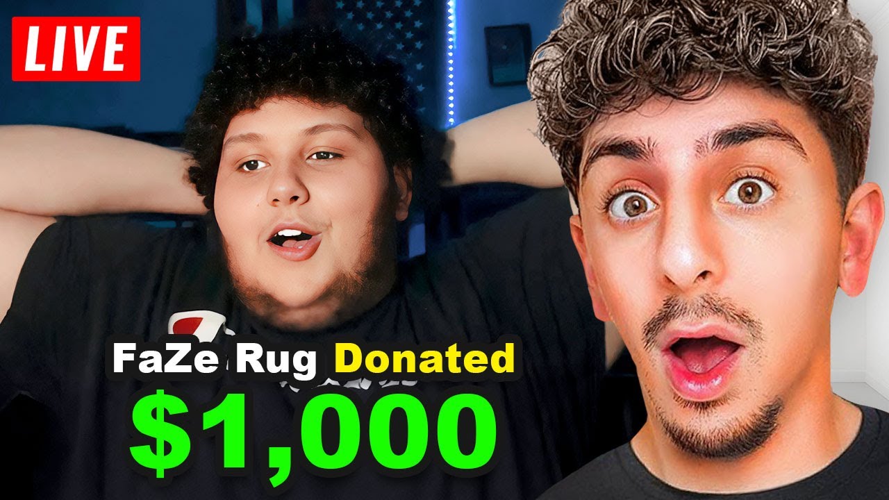 FaZe Rug Donates To Small Streamers! - YouTube