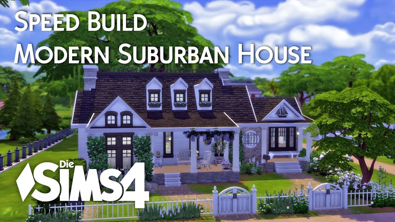 Die Sims 4 Speed Build Modern Suburban House YouTube