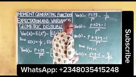MGF Variance Geometric Distribution: How to Derive the Variance of Geometric Distribution #mgf