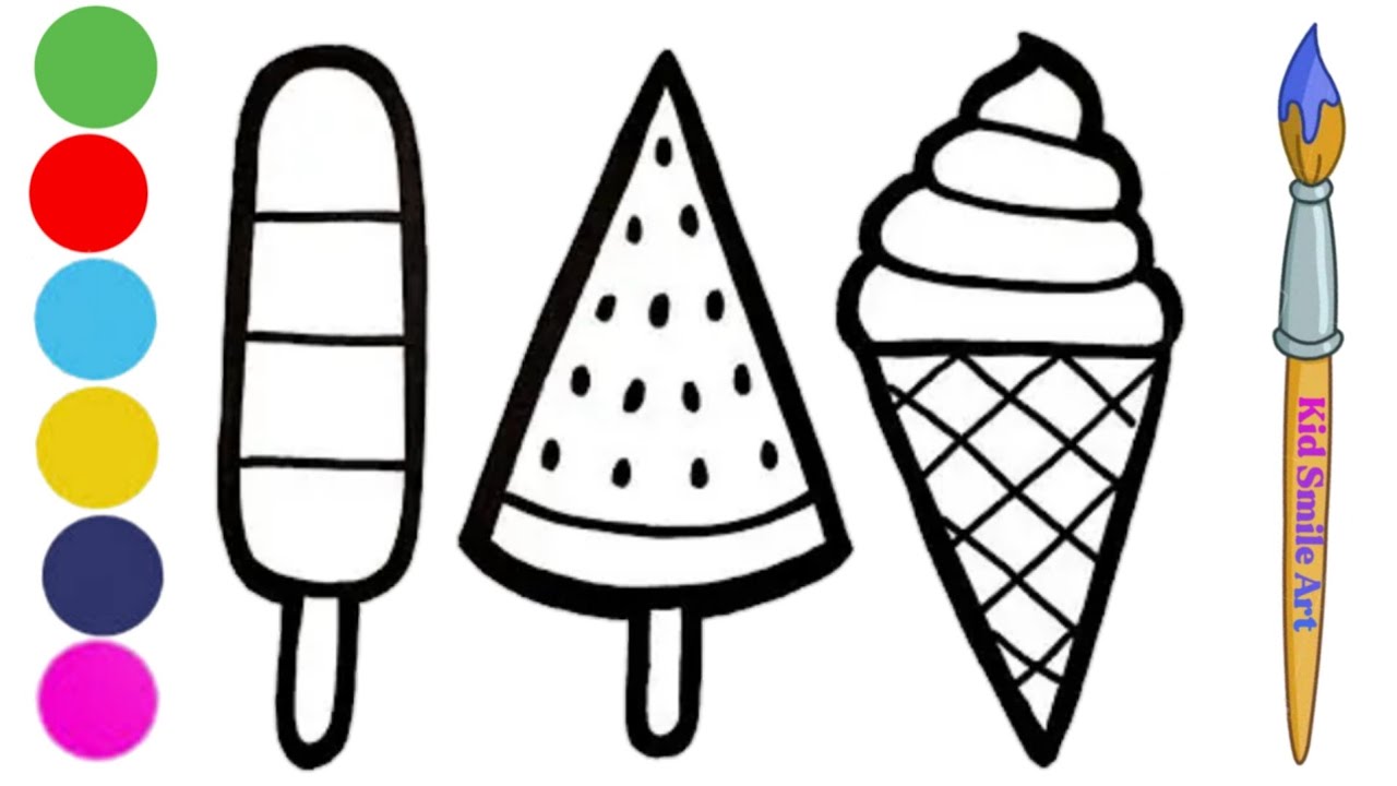 Easy ice cream drawing for kids|How to draw an ice cream|Drawing Easy drawing 