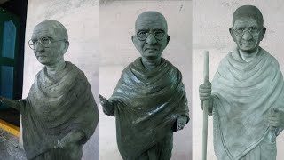 Gandhiji, Making Cement Sculpture, Modeling
