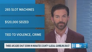 Three arcades shut down in Manatee County in an illegal gambling bust