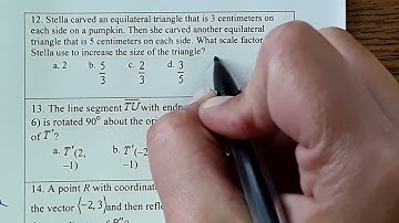 Geometry Chapter 4 Practice Test: Transformations